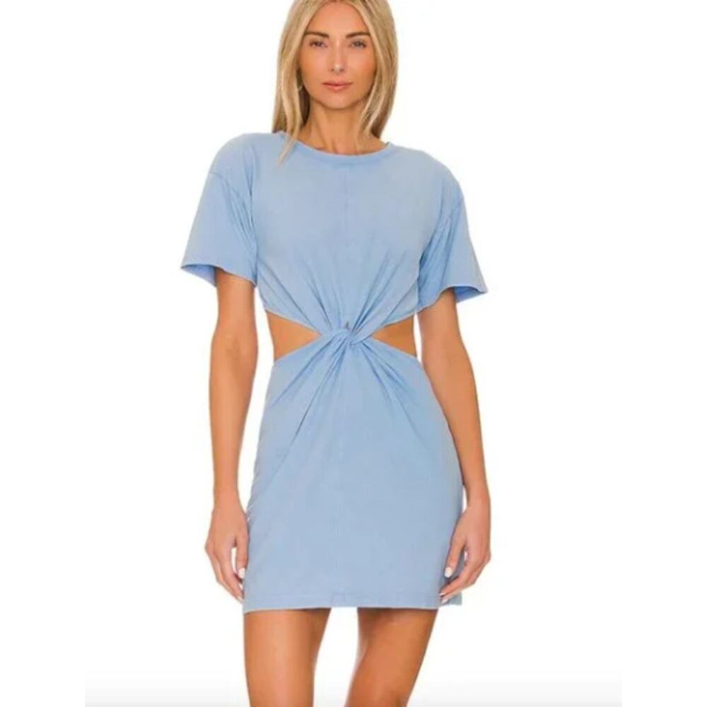 $106 - MSRP - L SPACE Lost Winds Mini dress in aura blue - sz L/G - NWT